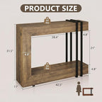 Einhomn 42.5" Console Table Behind Couch, 2-Tier Narrow Entryway Table - Image 2