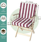 Outdoor Chair Cushion, High Back Soft Seat Pad, Indoor Outside Use, - Image 9