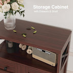 Dark Brown Storage Cabinet - Image 6