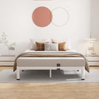 ROIL 7 Inch White Full Bed Frame - Image 3
