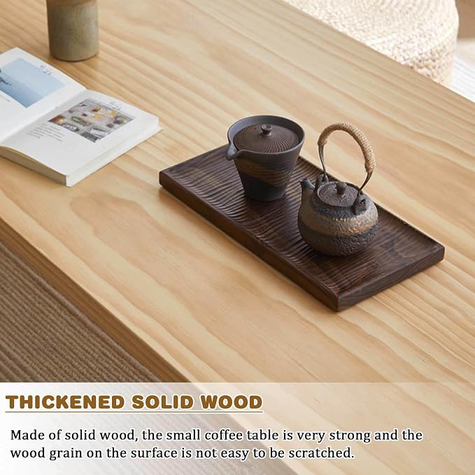 Japanese Solid Wood Coffee Table - Image 3