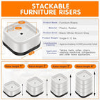 shouwuhho 9 Pack Furniture Risers Adjustable Bed Risers Heavy Duty Lifts Height - Image 2
