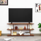Bamboo TV Stand for TVs up to 55", 3 Tier Accent Entertainment Center - Image 3