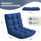 Folding Floor Gaming Chair 14-Poistion Cushioned Adjustable Floor Lazy Sofa - Image 3