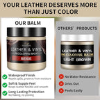 Leather Recoloring Balm with 100ml Mink Oil, Car Seats, Dye & Restorer - Image 3
