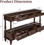 Vintage Solid Wood Console Table - Image 2