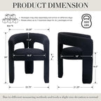 Modern Sherpa Dining Chairs Set of 5, Upholstered Barrel Chairs - Image 2