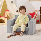 Kids Couch, 2-in-1 Toddler Chair Comfy 1-3 Years Old, Convertible Kids Chair - Image 2