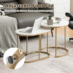Giantex Modern Nesting Coffee Table Set of 2, Coffee Table & End Table Sets - Image 4