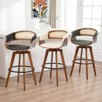 Set of 4 Rattan Swivel Counter Stools - Image 6