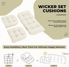 DANGHOOGY Wicker Chair Cushions, Waterproof Outdoor Loveseat Cushions - Image 6