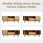 MAISONARIA 63" Tambour TV Stand, Fluted TV Stand - Image 4