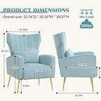 Modern Accent Chair Upholstered Living Room Chair, High Back Arm Chair - Image 2