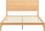 Merax Queen Size Bamboo Platform Bed, Mid-Century Modern Bed Frame - Image 6