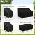 Patio Furniture Covers 4 Piece Set, 600D Heavy Duty Outdoor Furniture Covers - Image 4