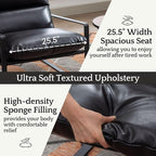 LukeAlon Modern PU Leather Accent Armchairs Set of 2, Upholstered Living Room - Image 7