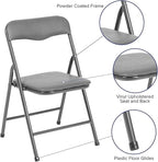 Flash Furniture Mindy Kids 5-Piece Folding Square Table and Chairs Set - Image 5