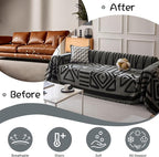 VClife Boho Couch Covers, Modern Checkered Jacquard Couch Covers - Image 5