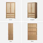 SICOTAS Larger Armoire Wardrobe Closet, Boho Armoire Clothes Organizer - Image 6