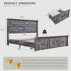 Aitjunz Farmhouse King Size Bed Frame - Image 2