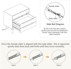 HULALA HOME End Table with Charging Station, Mid-Century Modern 2 Drawer and - Image 8