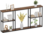 WOHOMO Console Table, 3-Tier Small Entryway Tables, Narrow Sofa Table by WOHOMO