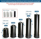 11 Inch Metal Adjustable Bed Base Frame Leg Replacement Heavy Duty Extra Height - Image 3