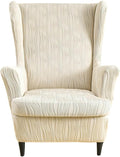 KRFOONN Stretch Wing Chair Slipcovers Printed 2 Piece Wingback Chair Covers by KRFOONN