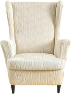 KRFOONN Stretch Wing Chair Slipcovers Printed 2 Piece Wingback Chair Covers by KRFOONN