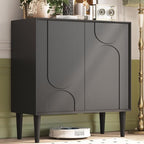 Easyego 31.5″ Mid Century Modern Sideboard Buffet Cabinet, Dining Room - Image 8