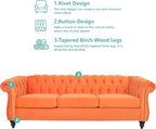 QHITTY 2 Piece Living Room Set, Sectional Chesterfield Sofa Chair Contemporary - Image 3