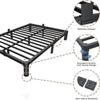 ROIL 4 inch King Size Bed Frame Metal Platform No Box Spring Needed - Image 5