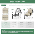 Summsun Patio Chair Cushions 19 x 19 Inch, Faux Linen Outdoor Furniture Cushions - Image 7