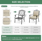 Summsun Patio Chair Cushions Set of 4, Faux Linen Outdoor Furniture Cushions - Image 7