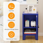 ALBAD Metal Nightstand with Lockable Cabinet, Compact Mini Locker Bedside Table - Image 4
