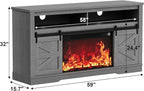 JUMMICO Fireplace TV Stand for 65+ Inch TV - Image 3