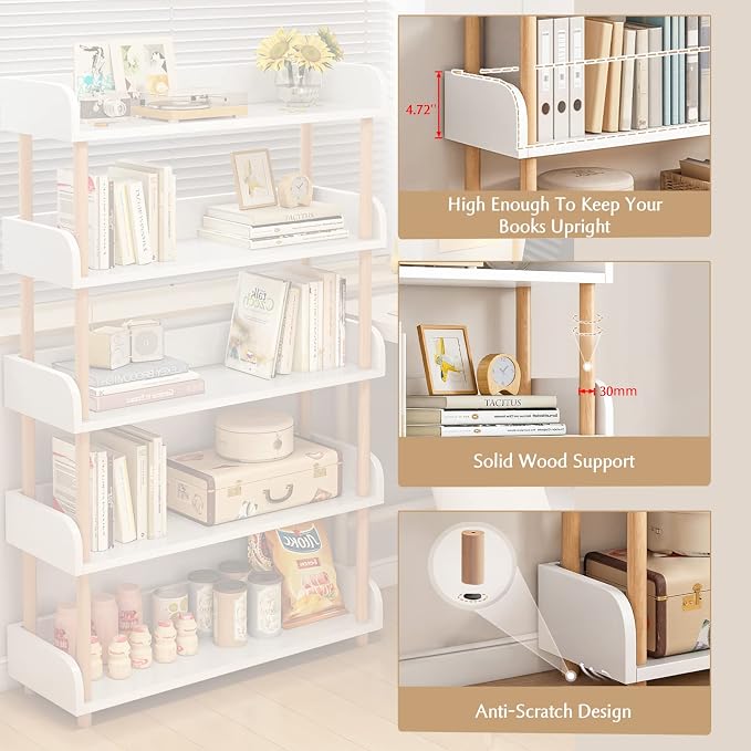 OSCHF 3-Tier Wooden Open Bookcase - Image 7