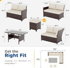 Wisteria Lane 7 Piece Patio Furniture Set, High Curved Back Wicker Patio - Image 7
