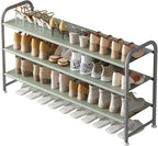 INGIORDAR Shoe Rack 3 Tier Long Storage Organizer Wide Metal Shoe Shelf by INGIORDAR