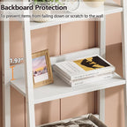Furologee 5-Tier White Ladder Shelf, Ladder Bookshelf - Image 6