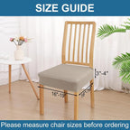 Smiry Waterproof Seat Covers for Dining Room Chairs Set of 8, Stretch Jacquard - Image 2