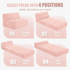 Kasunpul Folding Sofa Bed with Pillow, Memory Foam Fold Out Chair Bed, - Image 5