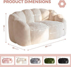 MAXYOYO Bean Bag Chair for Adults, Loveseat Floral Shaped Bean Bag Sofa - Image 2