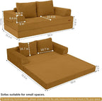 COMAX Futon Sofa Bed, Convertible Folding Sofa Bed, Boneless Couch Loveseat - Image 2