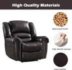CANMOV Leather Recliner Chair Set of 2, Classic and Traditional Manual Recliner - Image 5