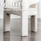RIVOVA Modern Barrel Dining Chairs Set of 4, Velvet Upholstered Accent Side - Image 6