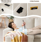 99" Convertible Sleeper Sofa Bed, L Shaped - Image 5