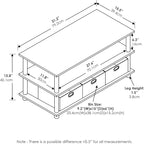 FURINNO Turn-N-Tube Coffee Table, 31.22D x 15.5W x 15.8H in - Image 3