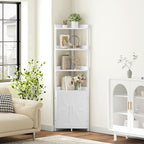 HOOBRO Corner Shelf with Storage, Tall Corner Cabinet, 5-Tier Bookshelf Stand - Image 5
