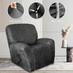 ANARACHON Recliner Chair Covers Leather Like, 4 Pieces Recliner Cover - Image 4